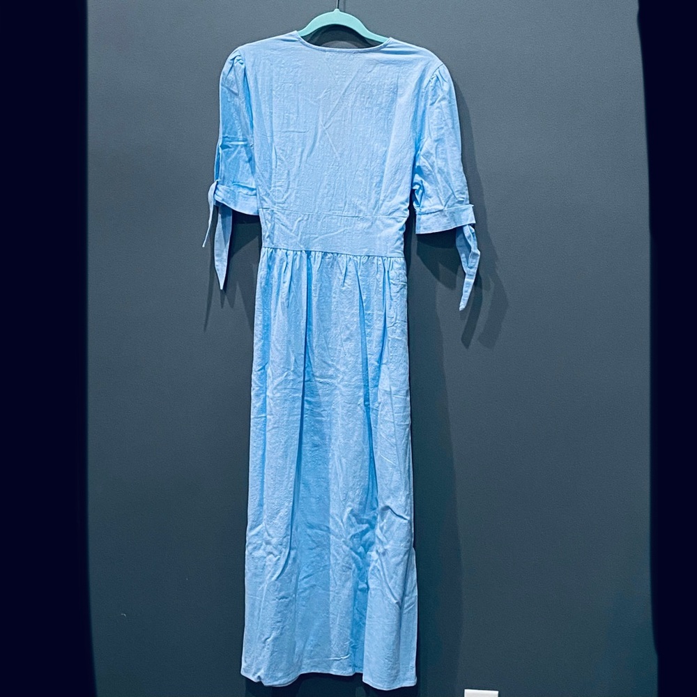Beautiful blue shirt dress (0004) - Picture 2 of 2